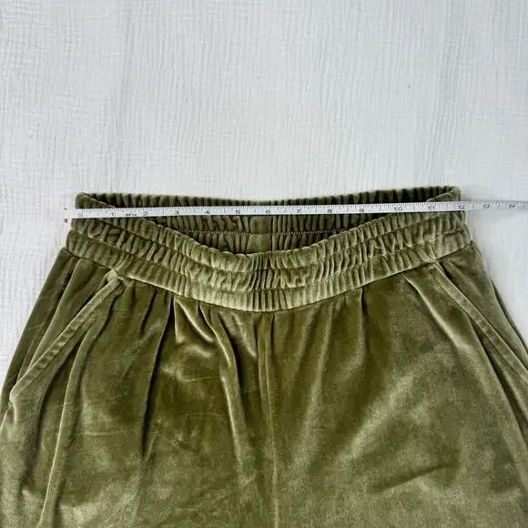 Araminta James Velour Jogger Olive Green Women’s Small Pockets Y2K Velvet Lounge - Picture 6 of 13